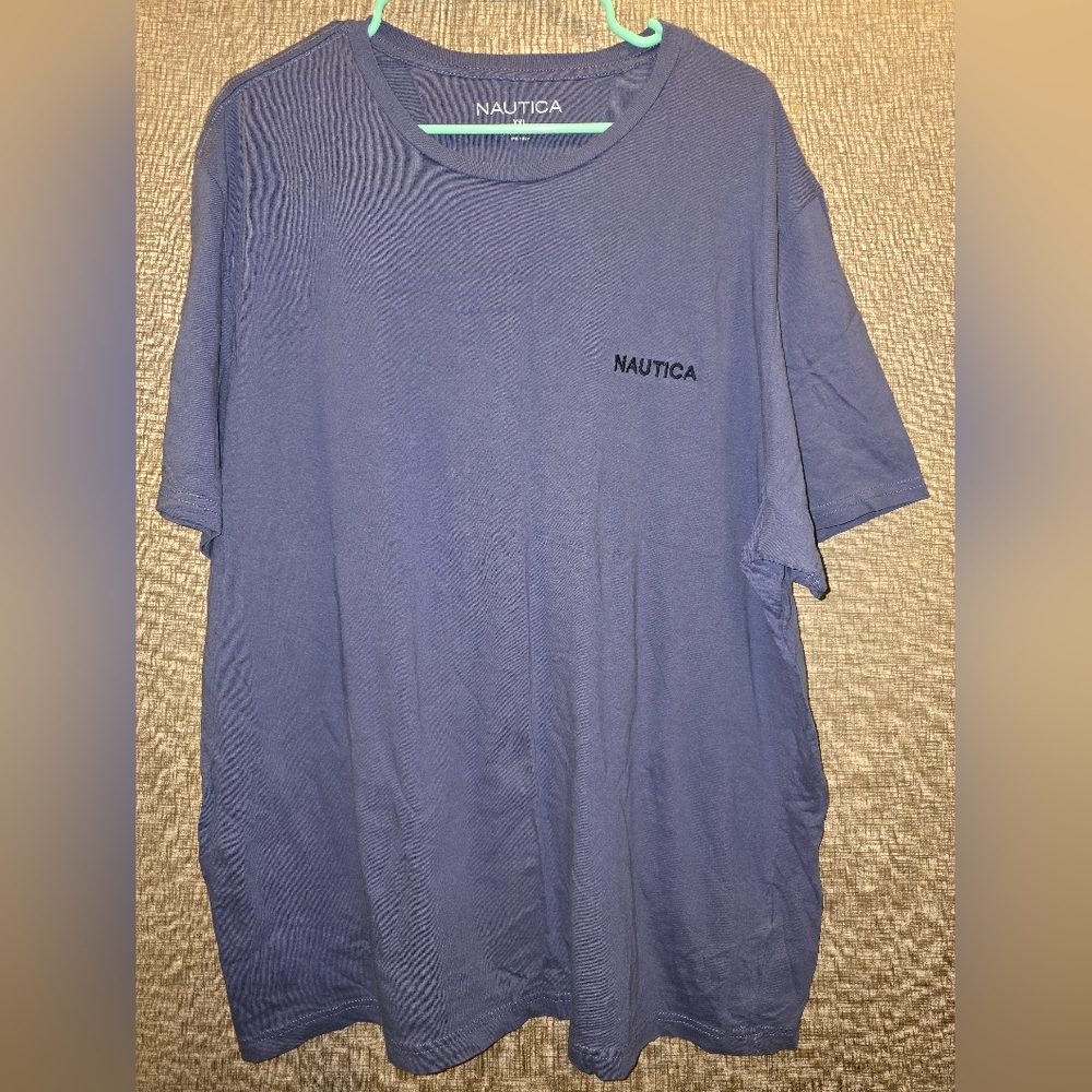 Nautica Blue Short Sleeve Tee Casual Comfort